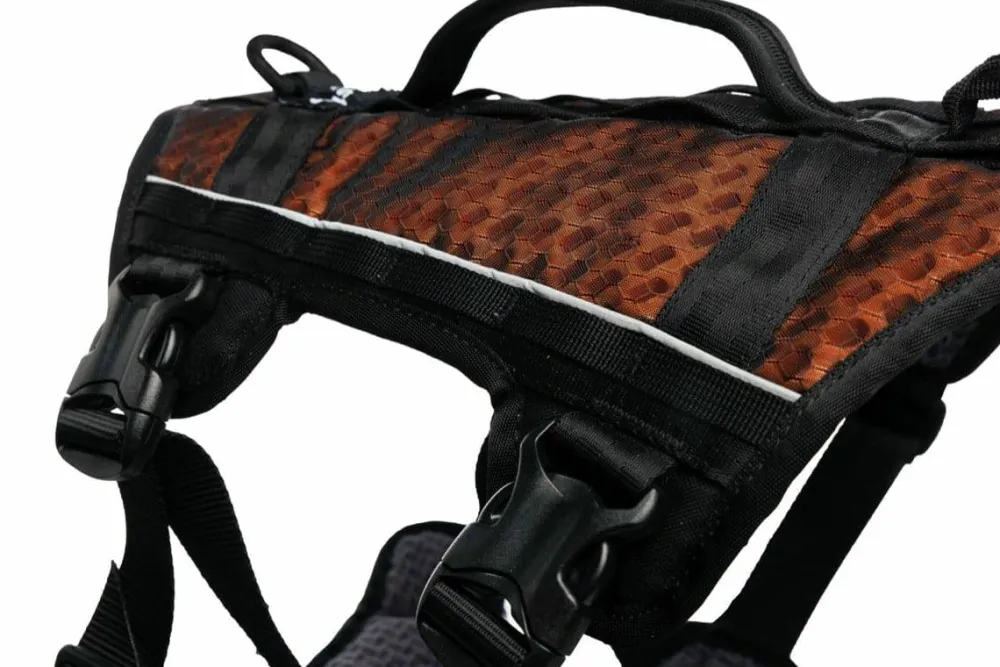Non-stop Dogwear Rock Harness Long XS black/orange Hot