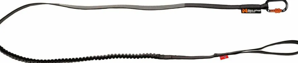 Non-stop Dogwear Touring Bungee Leash 2m/13mm, Screw-Lock grey New