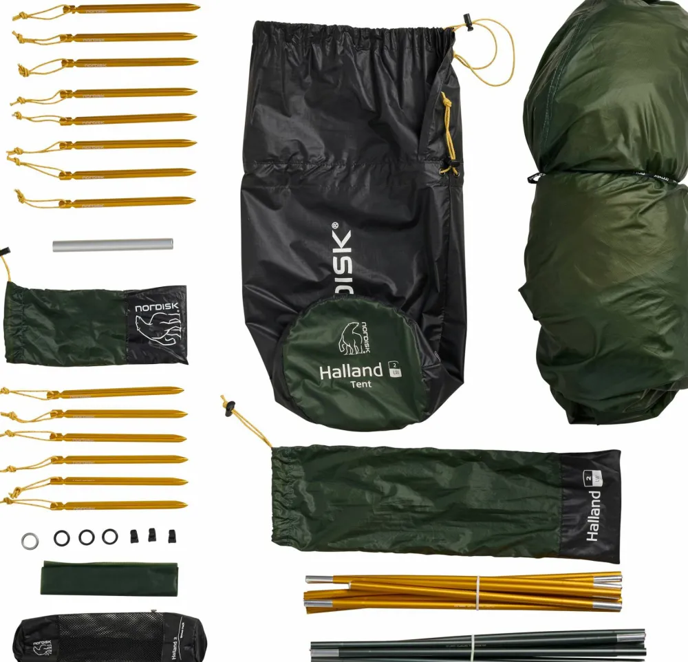 Nordisk Halland 2 LW (2.0) Tent Black Forest Green