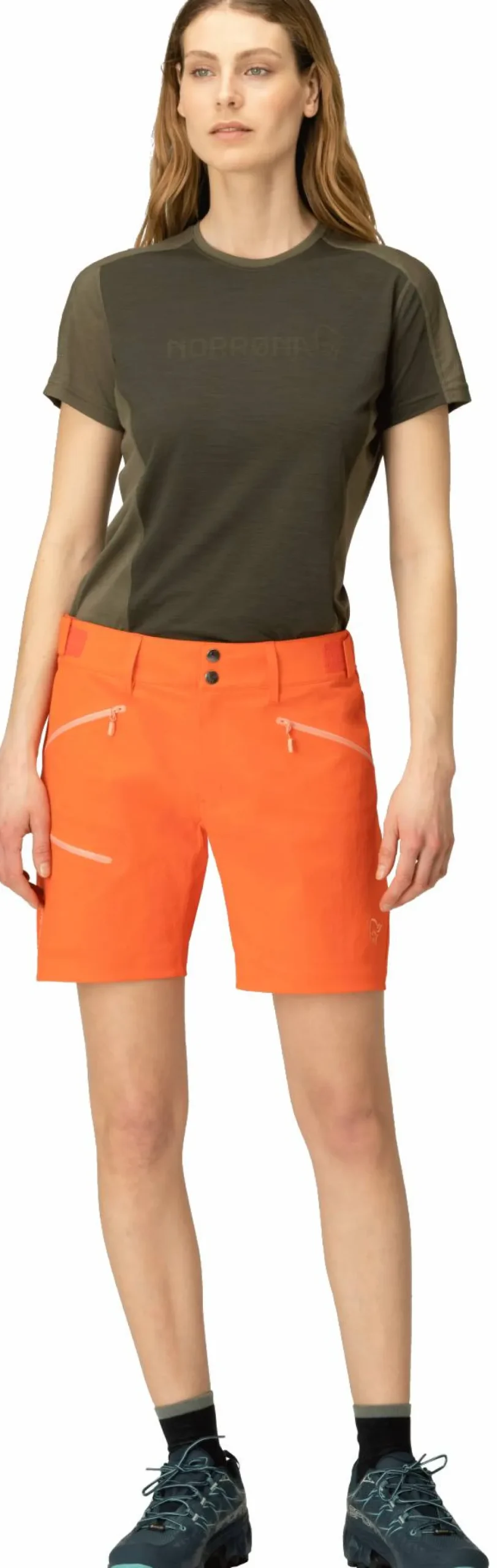 Norrøna Women's Falketind Flex1 Shorts Orange Alert