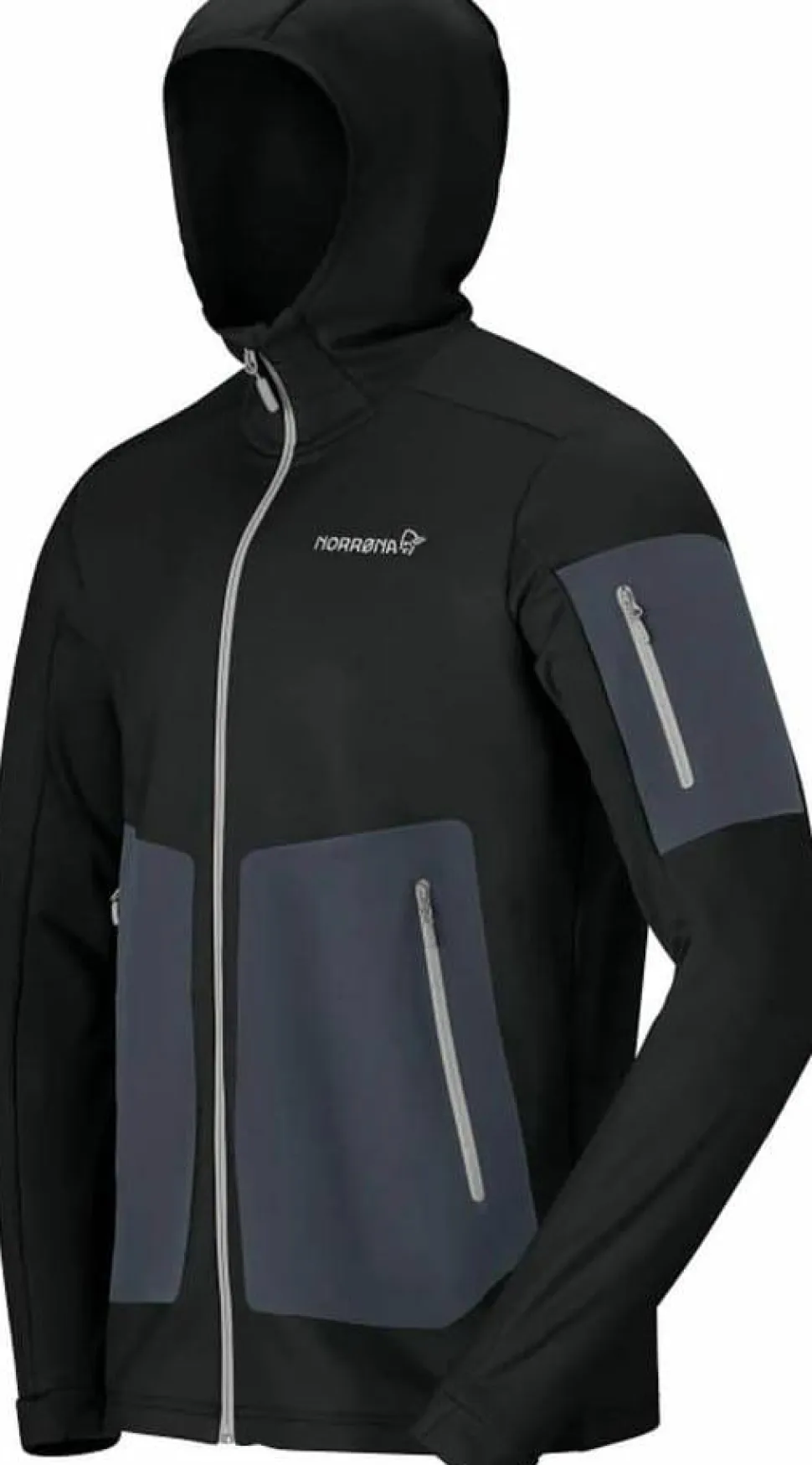 Norrøna Men's Falketind Warm Stretch Hood Caviar Black