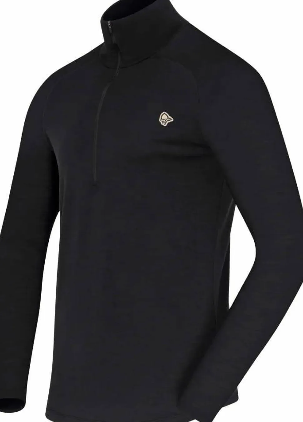 Norrøna Men's Femund PureUll Zip Neck Caviar Black