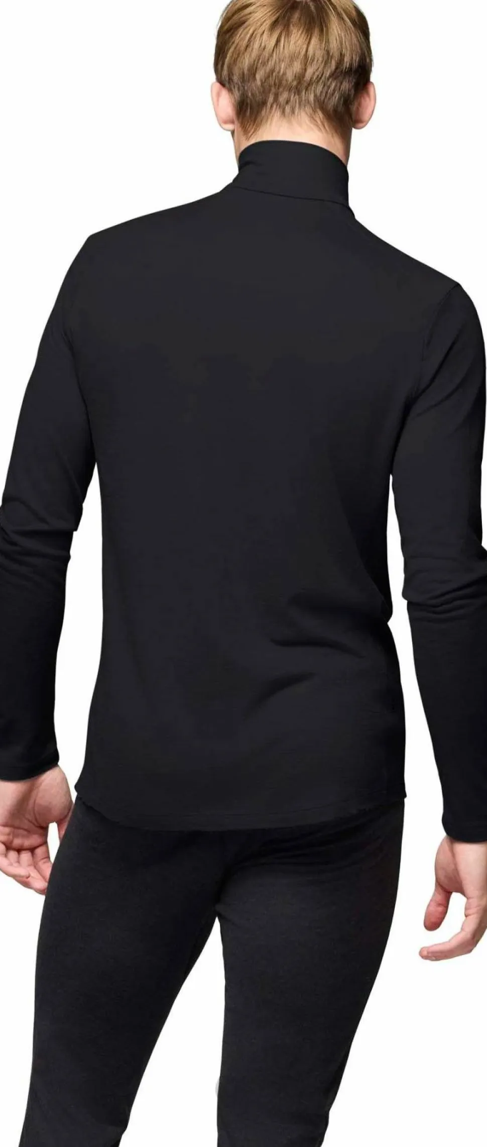 Norrøna Men's Femund PureUll Zip Neck Caviar Black