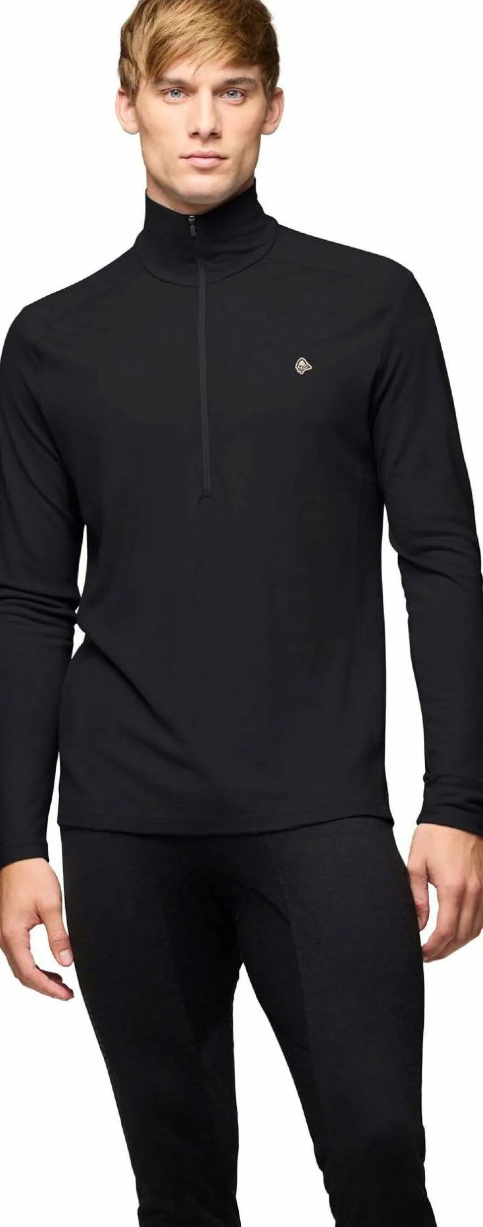 Norrøna Men's Femund PureUll Zip Neck Caviar Black