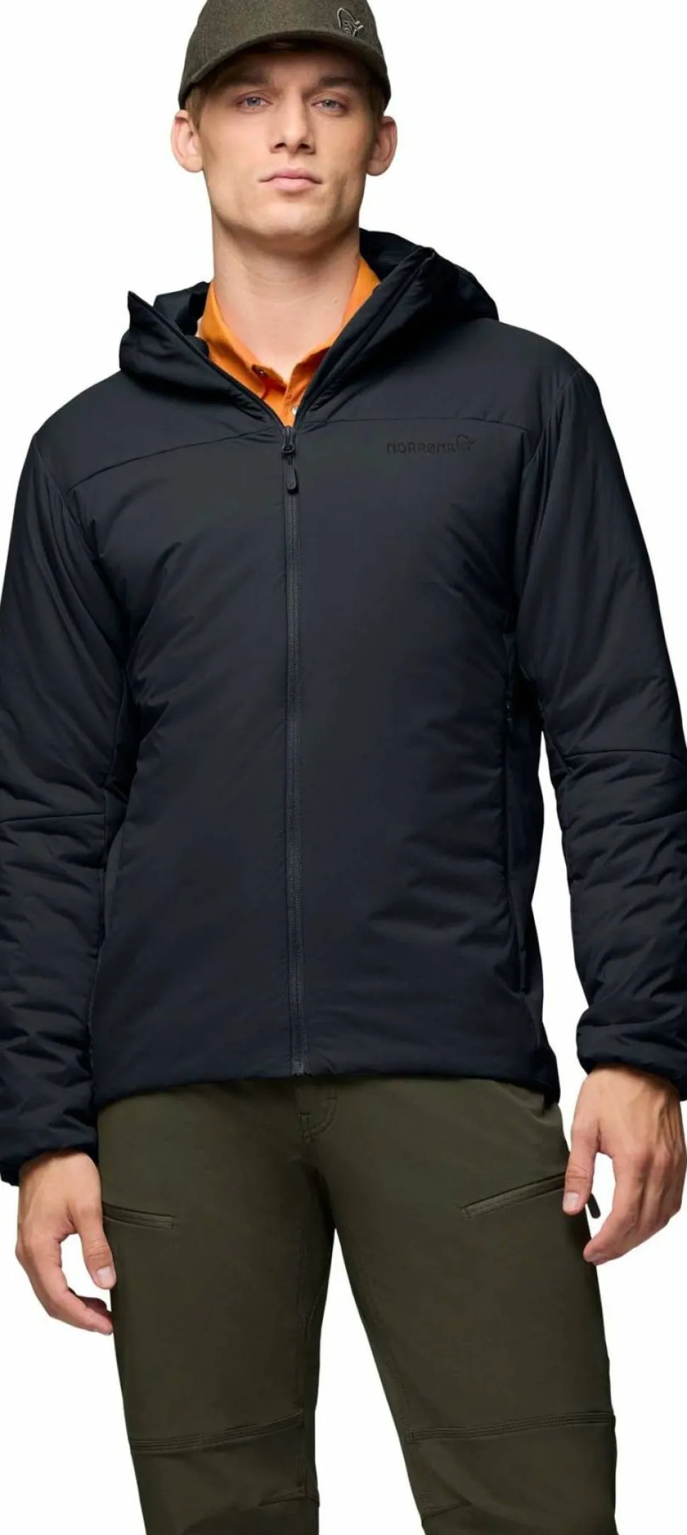 Norrøna Men's Femund Thermo60 Zip Hood Caviar Black