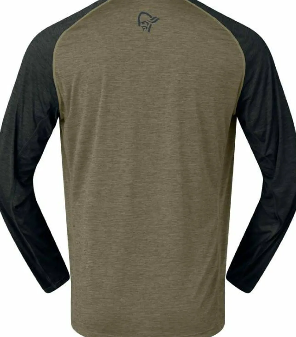 Norrøna Men's Fjørå Equaliser Lightweight Long Sleeve Olive Night Hot
