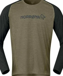 Norrøna Men's Fjørå Equaliser Lightweight Long Sleeve Olive Night Hot