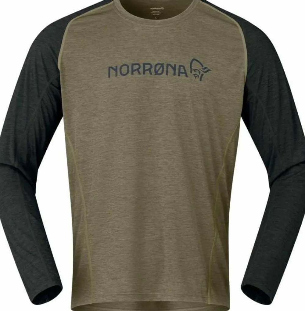 Norrøna Men's Fjørå Equaliser Lightweight Long Sleeve Olive Night Hot