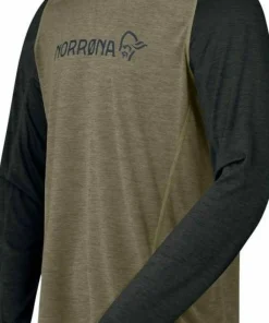 Norrøna Men's Fjørå Equaliser Lightweight Long Sleeve Olive Night Hot