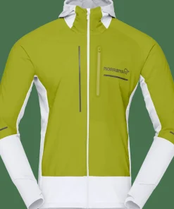 Norrøna Men's Senja Alpha90 Zip Hood Golden Lime/snow White
