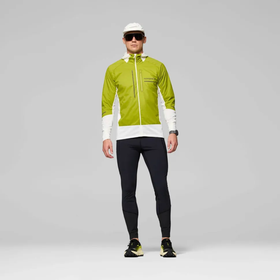 Norrøna Men's Senja Alpha90 Zip Hood Golden Lime/snow White