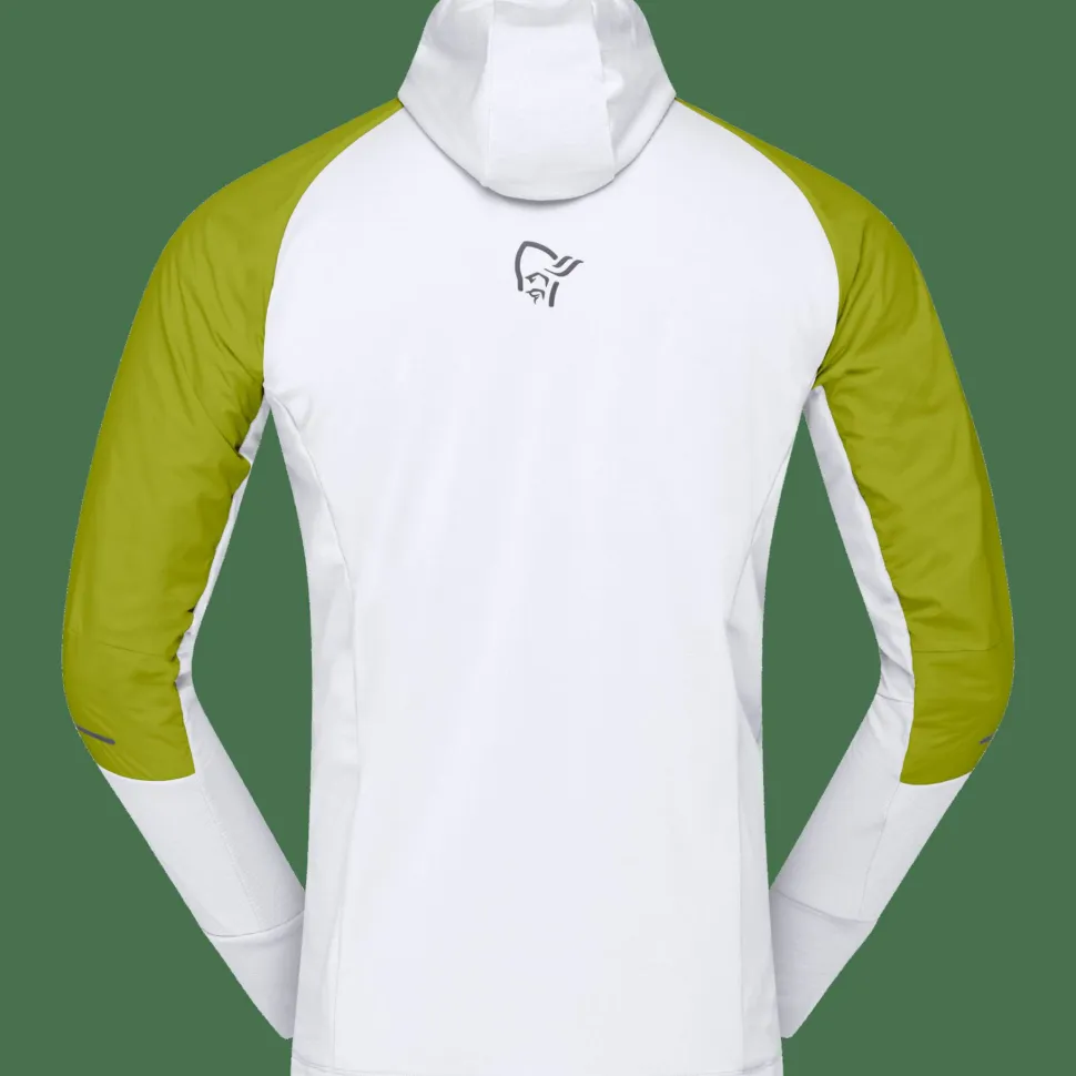 Norrøna Men's Senja Alpha90 Zip Hood Golden Lime/snow White