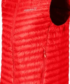 Hot Men's Trollveggen Superlight Down Vest Red Västar Herr