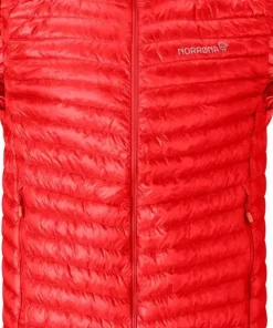 Hot Men's Trollveggen Superlight Down Vest Red Västar Herr