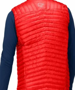 Hot Men's Trollveggen Superlight Down Vest Red Västar Herr