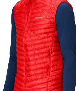 Hot Men's Trollveggen Superlight Down Vest Red Västar Herr