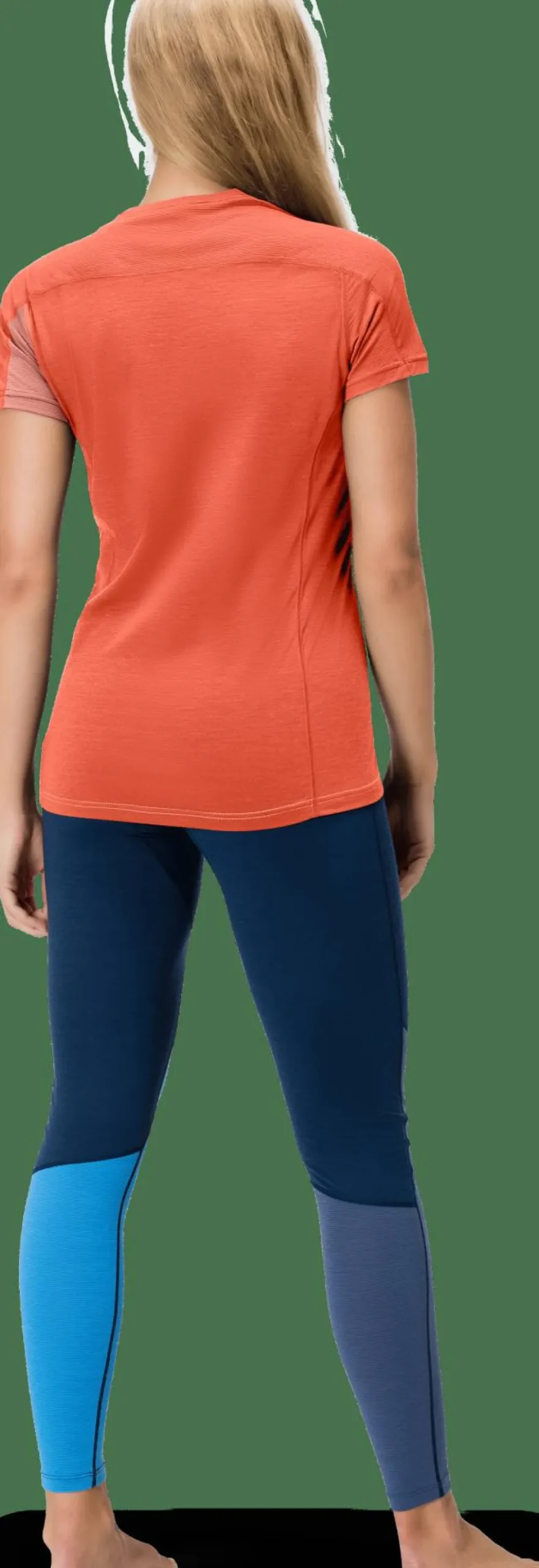 Norrøna Women's Falketind Equaliser Merino T-Shirt Peach Amber/Orange Alert Clearance