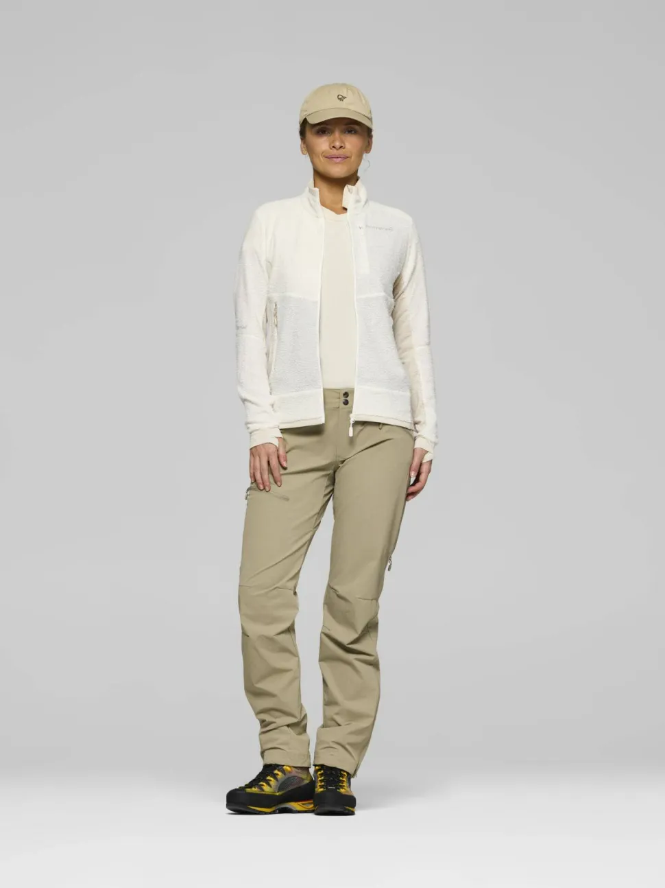 Norrøna Women's Falketind Warm1 Active Jacket Snow White/Oatmeal