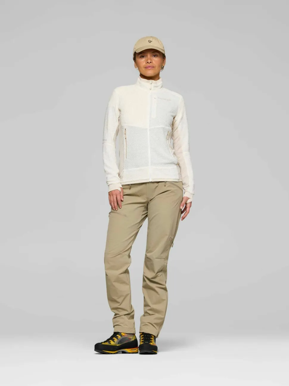 Norrøna Women's Falketind Warm1 Active Jacket Snow White/Oatmeal