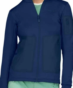 Women's Falketind Warm Stretch Hood Blue Damtröjor & Skjortor