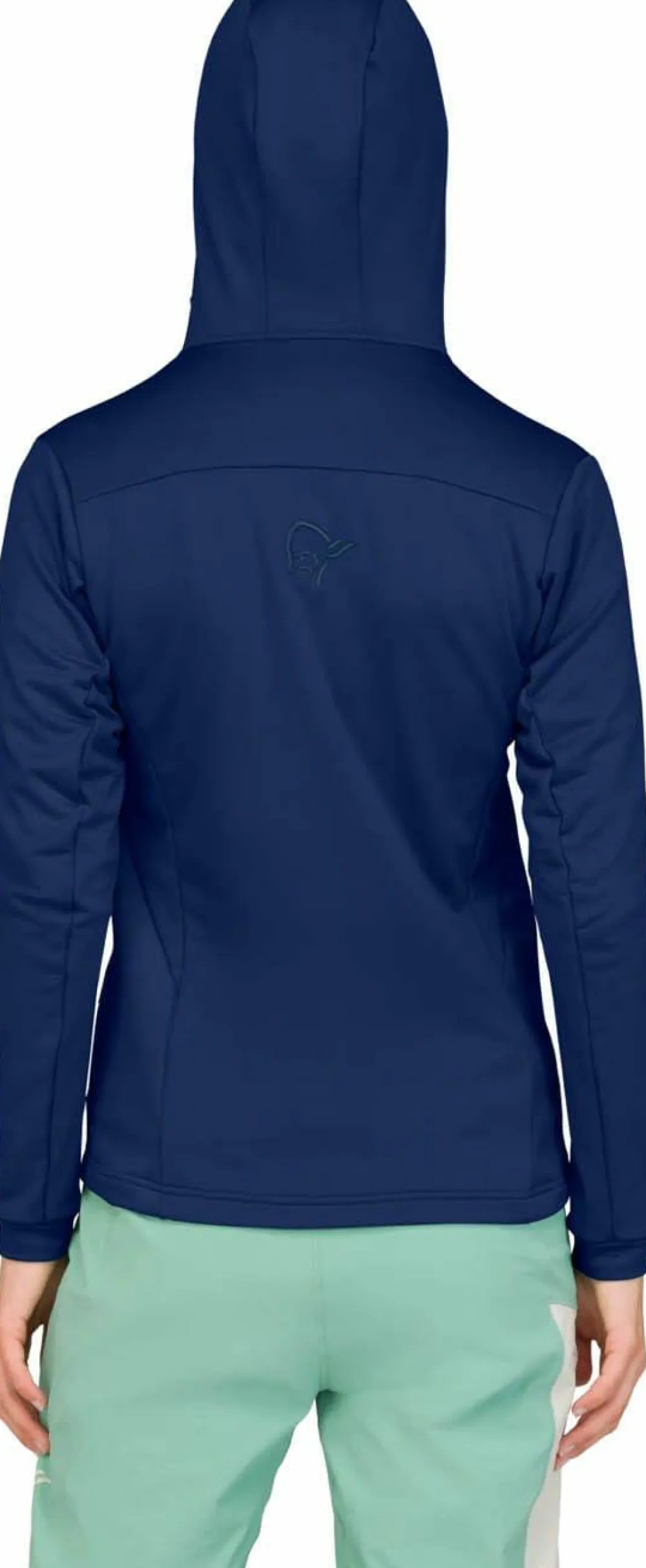 Women's Falketind Warm Stretch Hood Blue Damtröjor & Skjortor