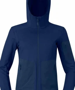 Women's Falketind Warm Stretch Hood Blue Damtröjor & Skjortor