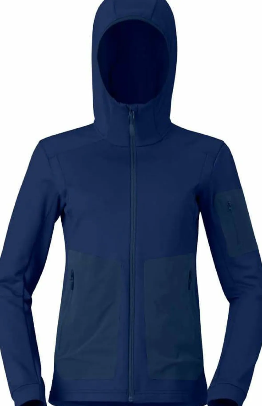 Women's Falketind Warm Stretch Hood Blue Damtröjor & Skjortor