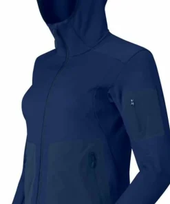 Women's Falketind Warm Stretch Hood Blue Damtröjor & Skjortor
