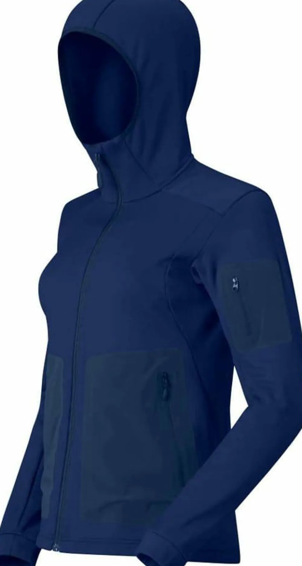 Women's Falketind Warm Stretch Hood Blue Damtröjor & Skjortor