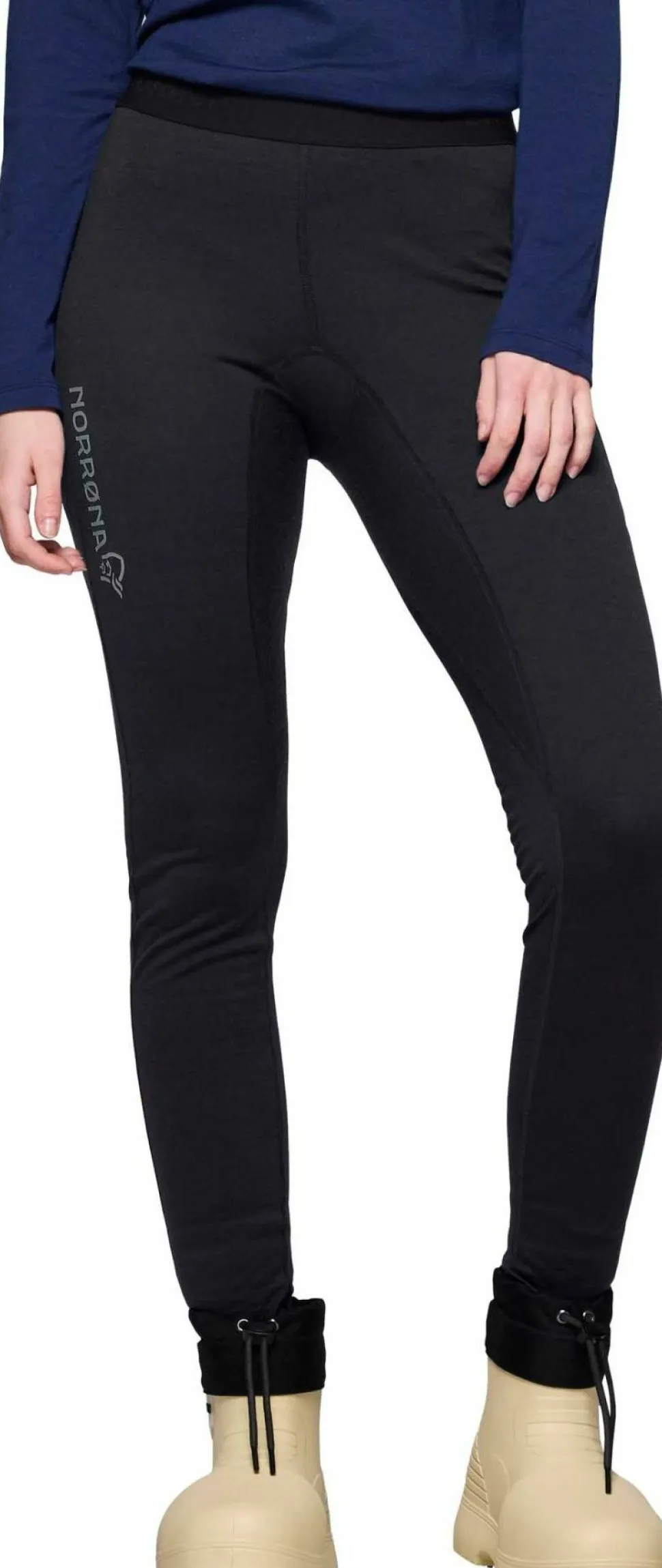 Norrøna Women's Femund PureUll Longs Caviar Black