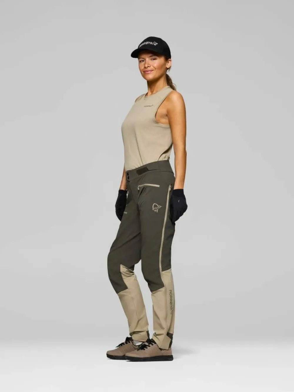 Norrøna Women's Fjørå Flex1 Pants Beluga/Winter Twig