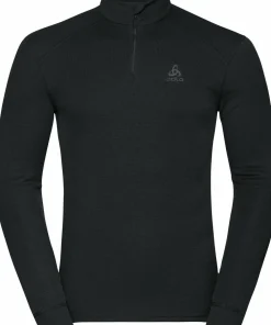 Odlo Men's Active Warm ECO Half-Zip Turtleneck Base Layer Top Black Sale