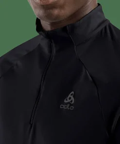 Odlo Men's Mid Layer Essential 1/2 Zip Black - Black