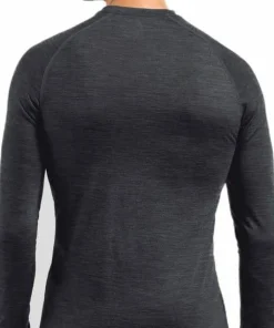 Odlo Men's Performance Wool 150 Base Layer Provincial Blue - Dark Grey Melange Sale