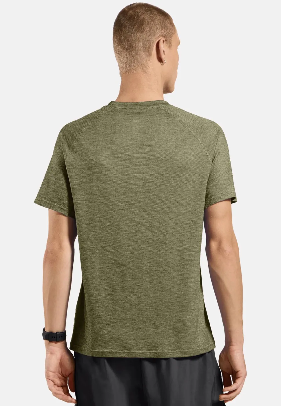 Odlo Men's T-Shirt Crew Neck S/S X-Alp Pw 115 Guacamole Melange