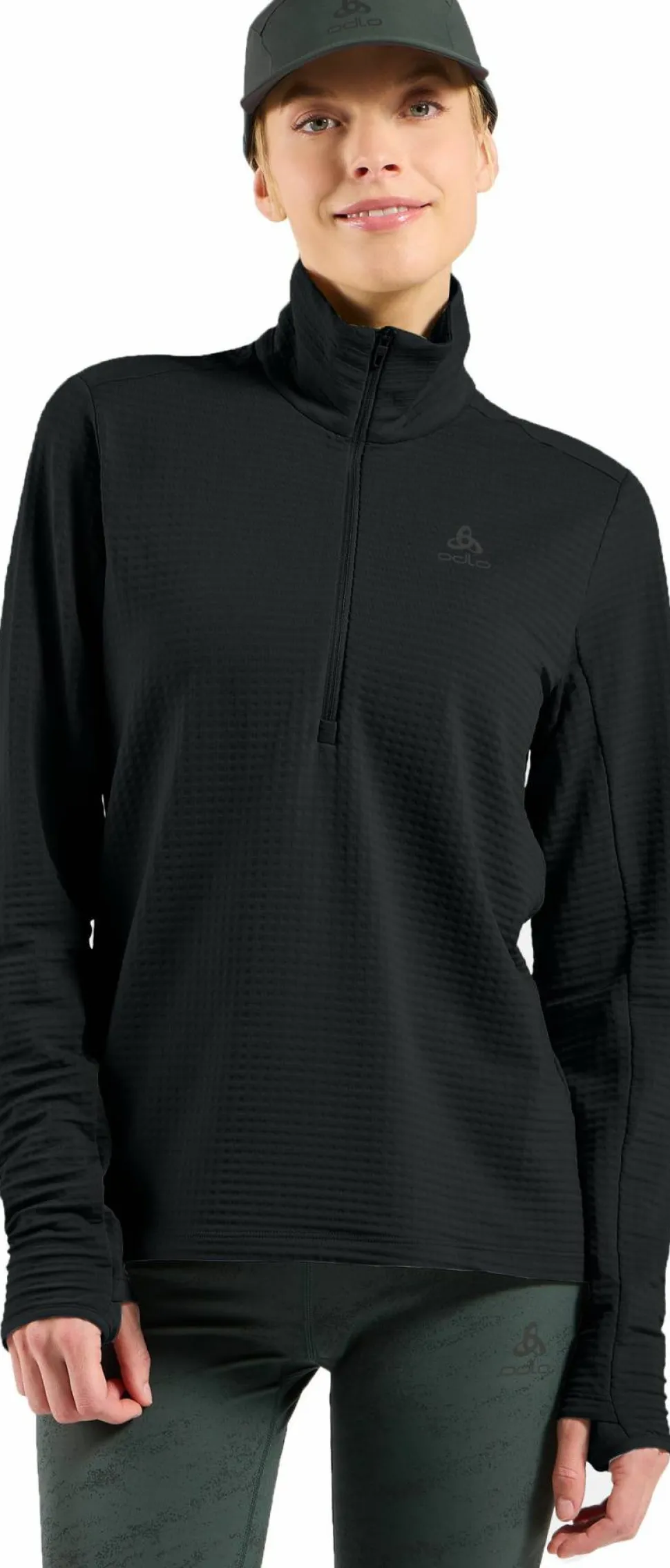 Odlo Women's Odlo Essential Thermal Mid Layer 1/2 Zip Black