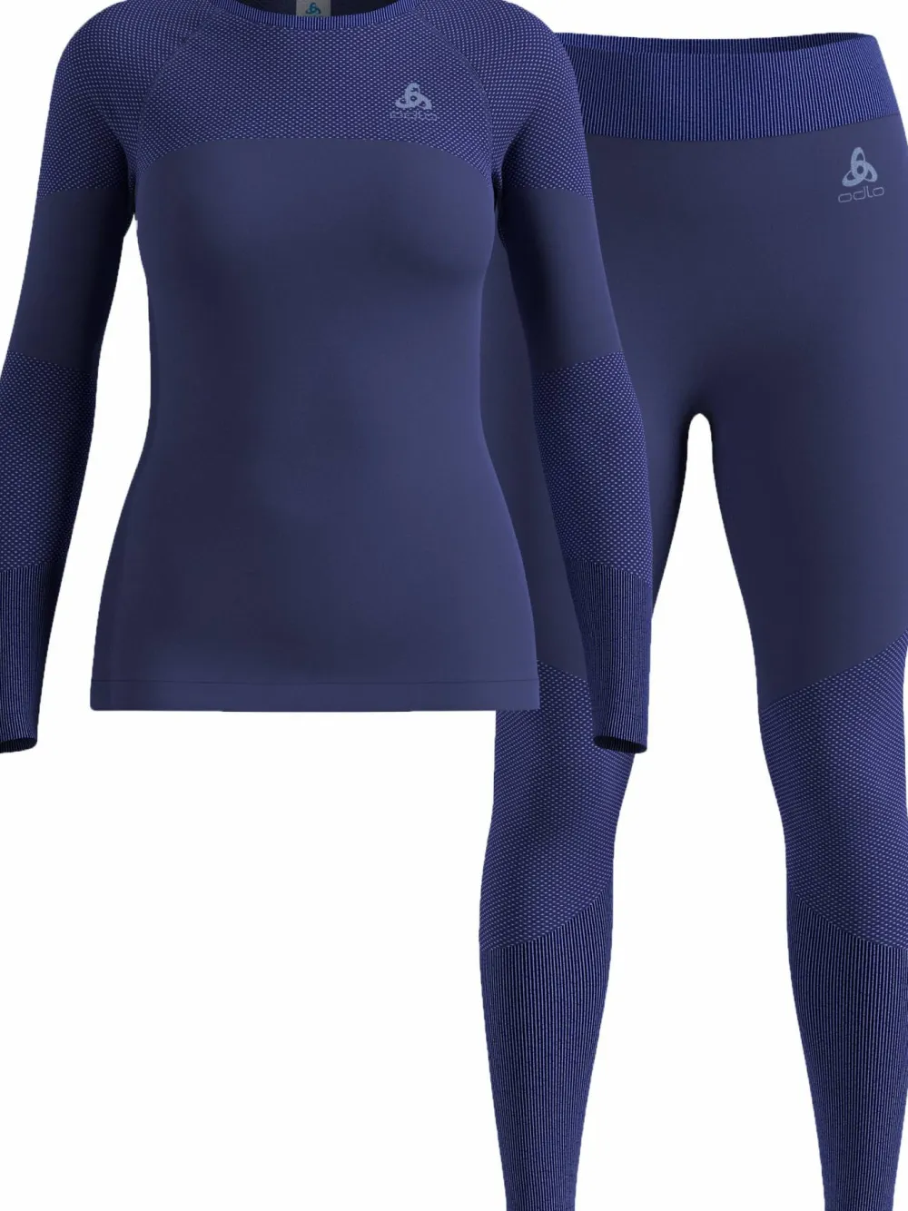 Odlo Women's Fundamentals Performance Warm Set Long Skipper Blue Hot