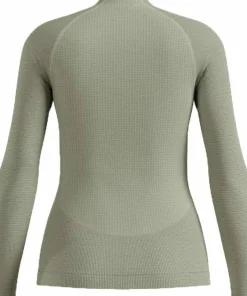 Odlo Women's Odlo Seamless Performance Wool Base Layer Top Crew Neck Longsleeve Shadow