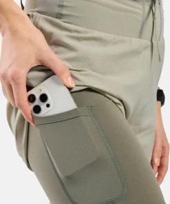 Odlo Women's X-Alp Trail 5 Inch 2-In-1 Short Agate Gray - Vetiver Sale
