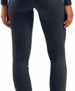 Odlo Women's Performance Wool 150 Base Layer Bottom Provincial Blue - Dark Sapphire Melange