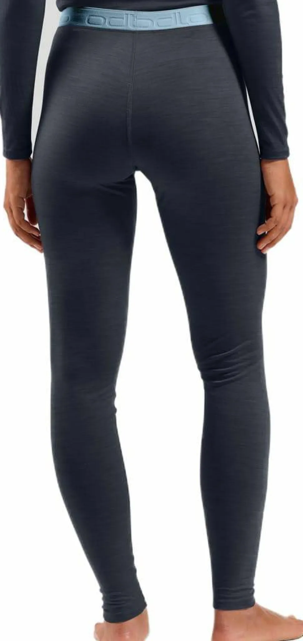 Odlo Women's Performance Wool 150 Base Layer Bottom Provincial Blue - Dark Sapphire Melange