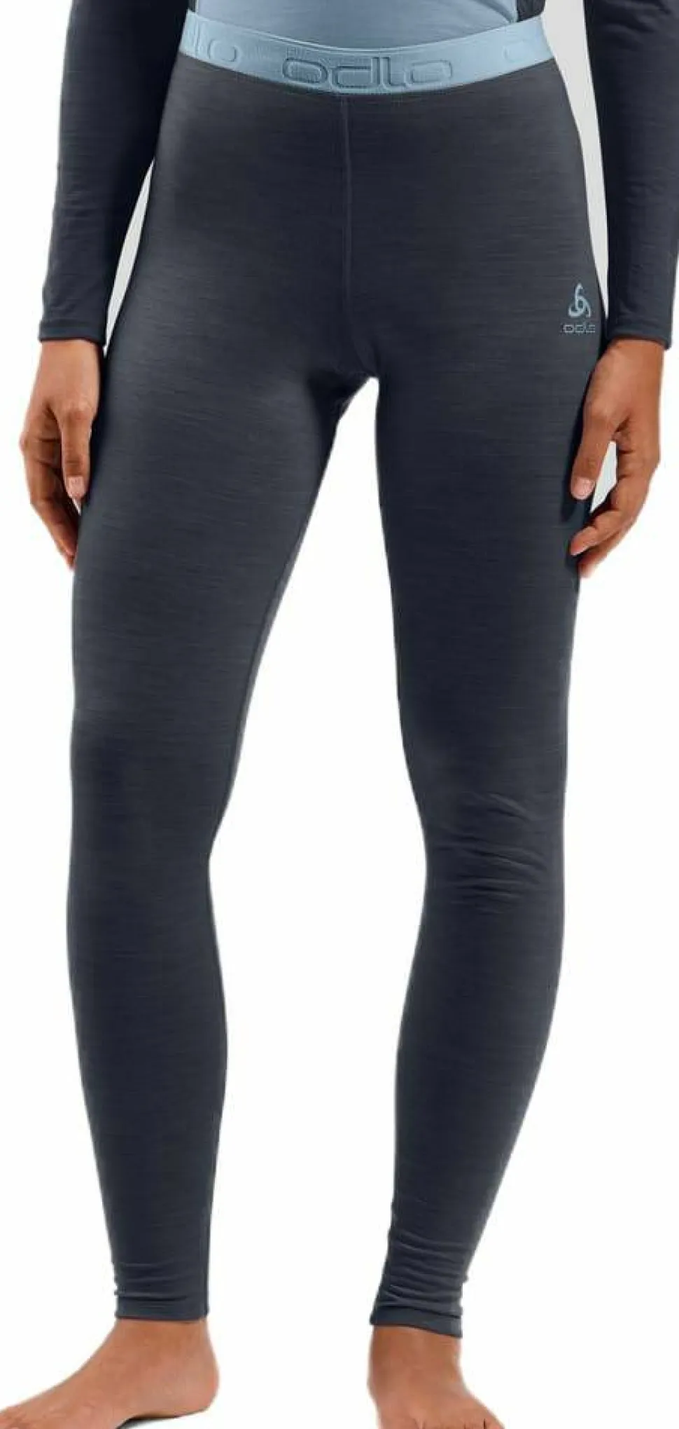 Odlo Women's Performance Wool 150 Base Layer Bottom Provincial Blue - Dark Sapphire Melange