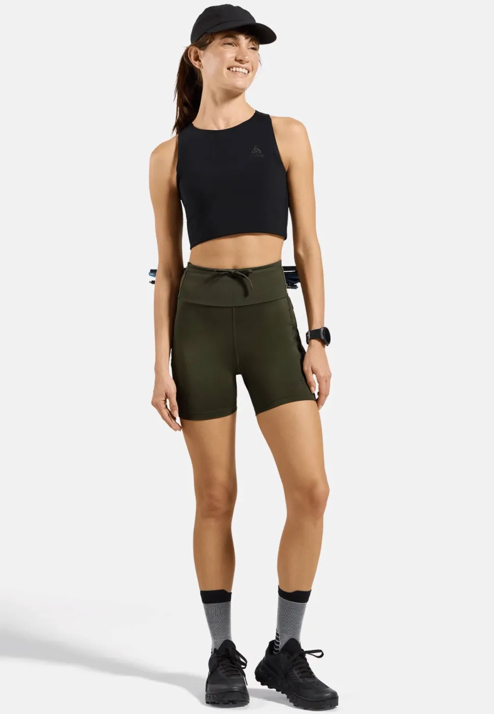 Odlo Women's Tank Crop X-Alp Trail Cargo Black