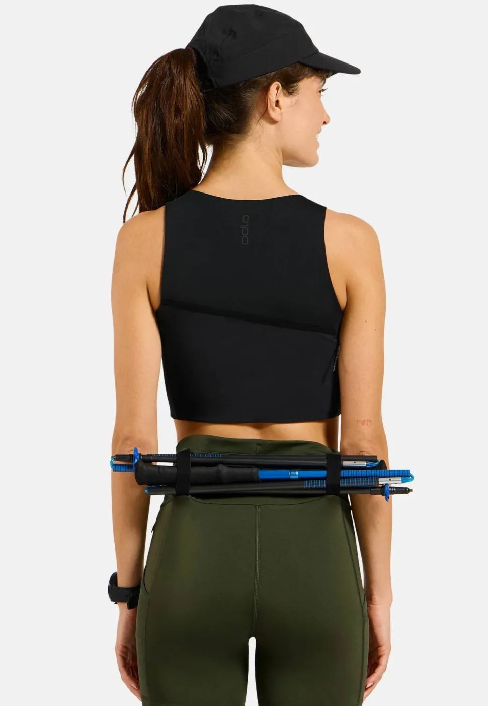 Odlo Women's Tank Crop X-Alp Trail Cargo Black