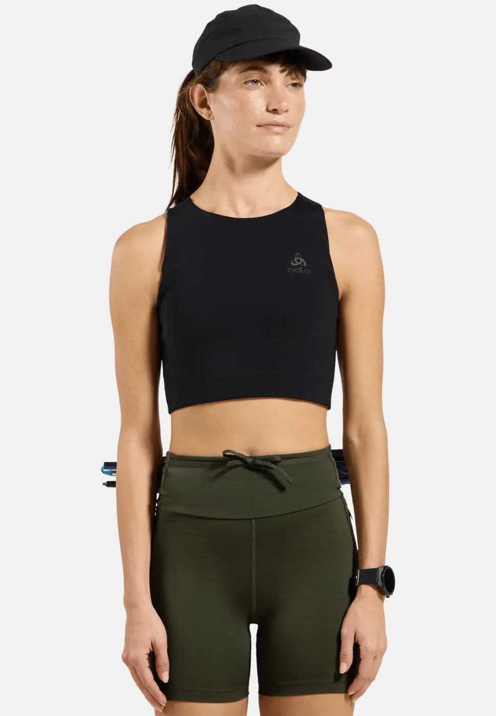 Odlo Women's Tank Crop X-Alp Trail Cargo Black