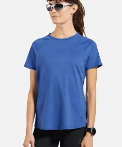 Odlo Women's T-Shirt Crew Neck S/S Essential 365 Dazzling Blue Melange Discount