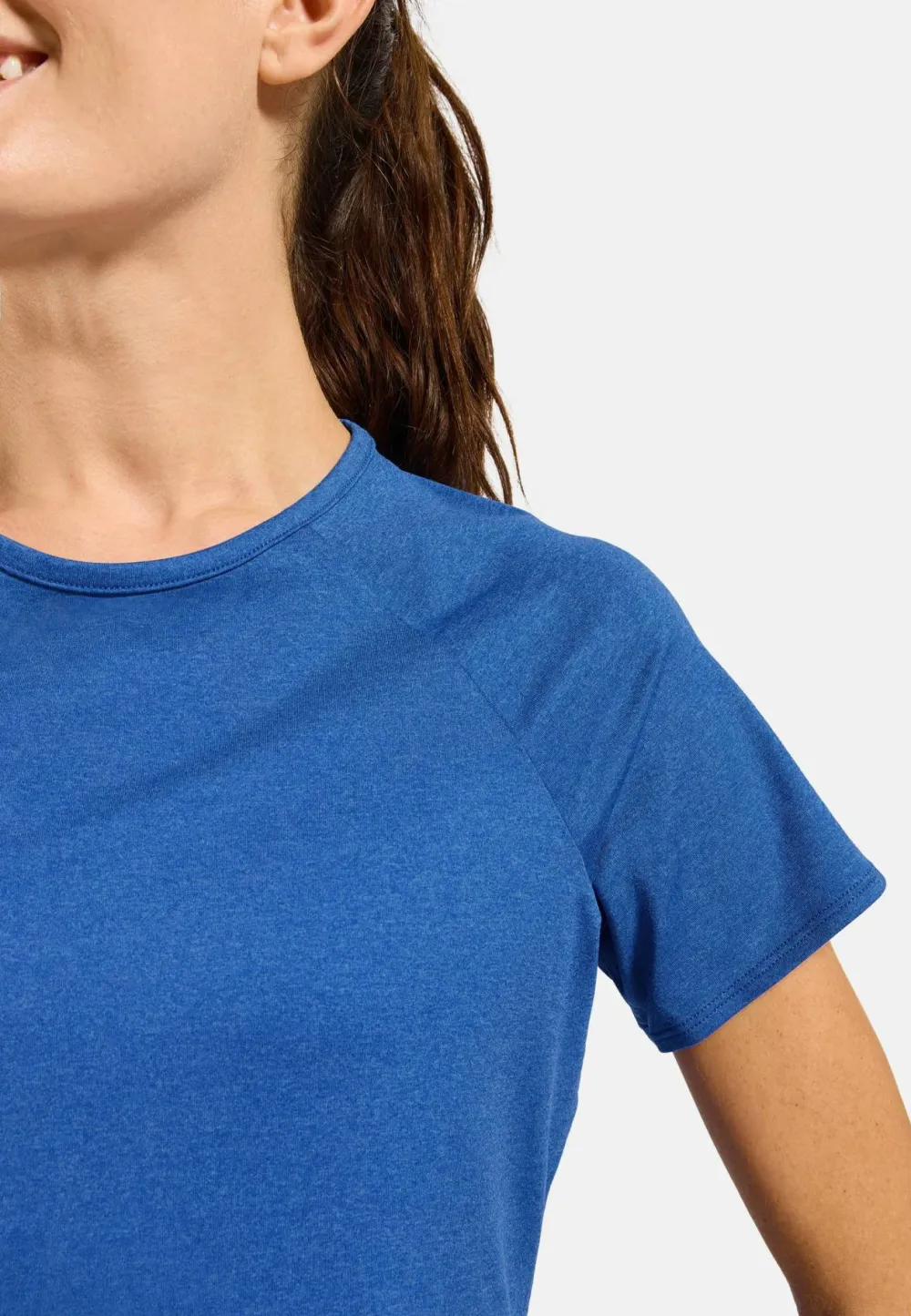 Odlo Women's T-Shirt Crew Neck S/S Essential 365 Dazzling Blue Melange Discount