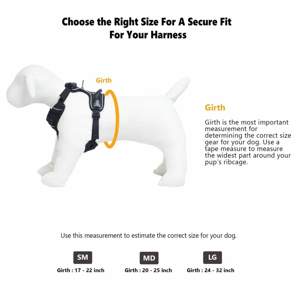 OllyDog Alpine Reflective Harness Flint Hot