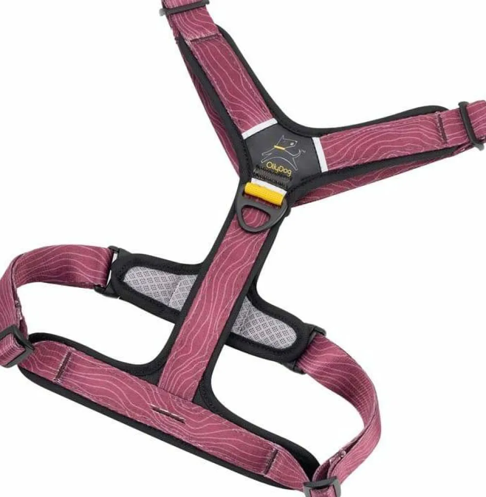 OllyDog Alpine Reflective Comfort Harness Rosewood New