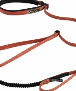 OllyDog Flagstaff Adjustable Spring Leash Clay New